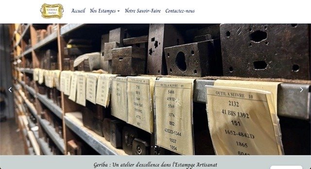 exemple de réalisation de site vitrine geriba-atelier.com